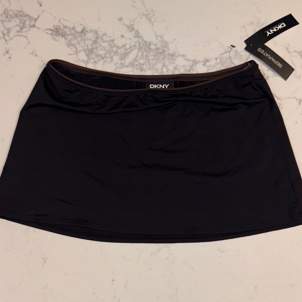 DKNY Black Mini cover up shorts size S NWT